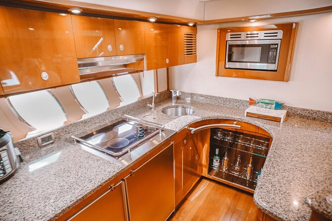 Steel Aweigh 65ft Sea Ray Yacht Rental - The custom seafood menu and open bar, what it means for your day
