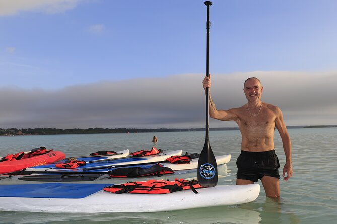 Sunrise Paddle Quest: Embrace the Dawn on Bacalar's Waters - The lagoon paddle: heading out to Black Cenote and Pirates Canal