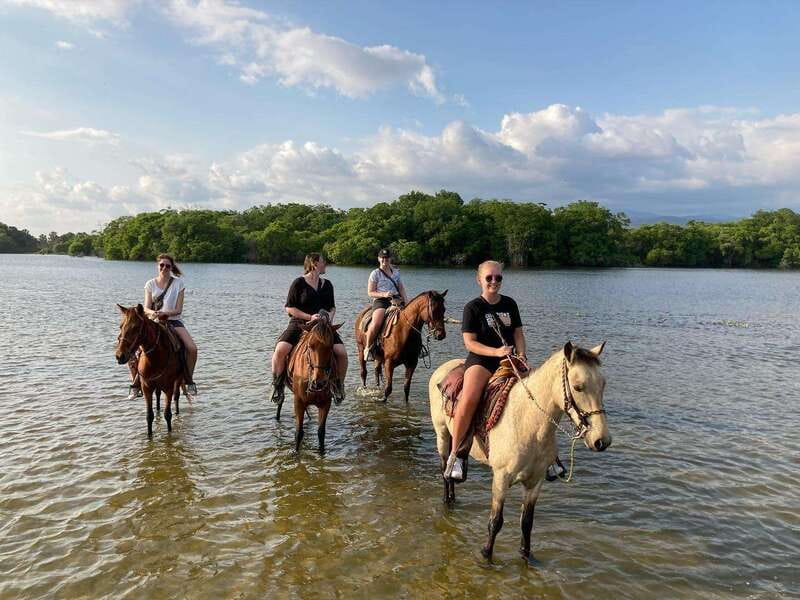 Sunset by Horse on the Beach - The Ride Through Farming Fields, Cattle Lands, and the River Crossing