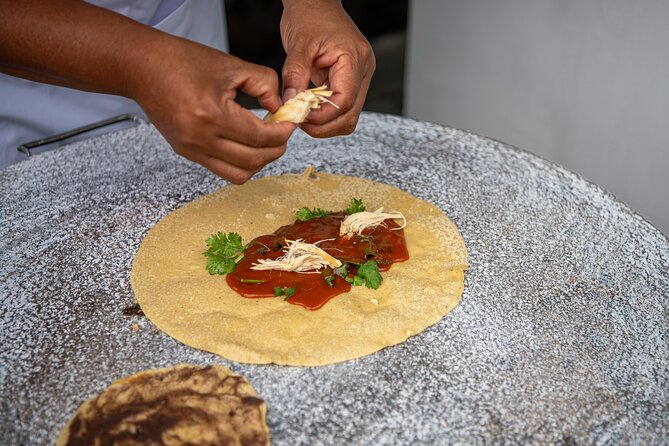 The Late Shift: Tasting Oaxaca, by Night - Iglesia del Carmen Alto tortillas with chicken and mole since 1965
