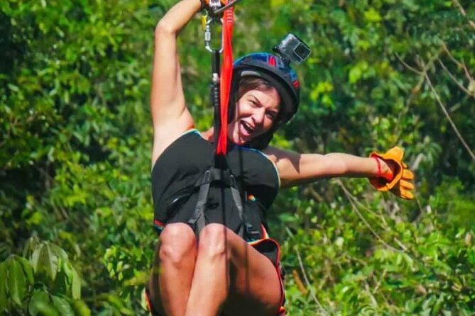 The Original Cozumel Zipline Adventure - The 6-tower, 2400 ft circuit, what happens in real time