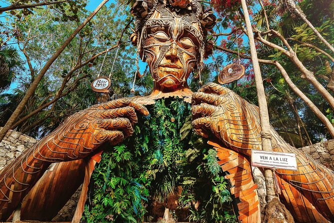 Tulum Ruins 4 Cenotes & Giant Sculpture - Stop 3: The Come into Light sculpture by Daniel Popper
