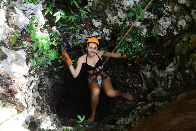 Tulum ruins + Mystic Adventure ATV and Cenotes Experience - Rappel and the long 1 km zip-line: adrenaline that can be brief but memorable