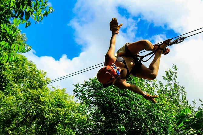 Ultimate 5x1 Combo with ATV, Ziplines, Cenote & Reef Snorkeling - Cenote Verde Lucero: A Jungle Swim Break