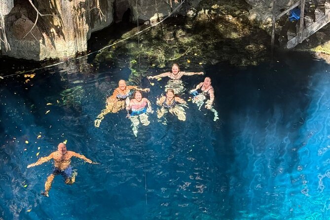 Uxmal, two Amazing Cenotes & Local Food Tour from Mérida - Abala cenote: open-water swimming and clear views